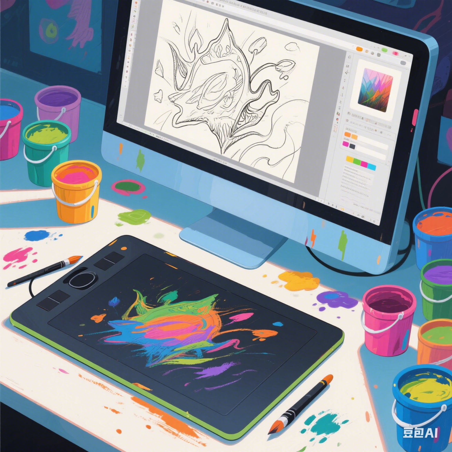 Иконка рисования ИИ